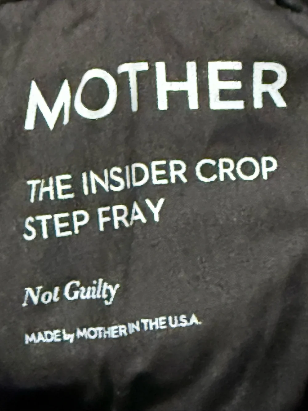 Mother The Insider Crop Step Fray Jeans Women's 29 High Rise in Not Guilty Wash